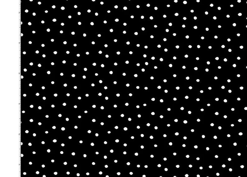 Black and White Polka Dots yardage, Dinky Dots by Loralie Designs.