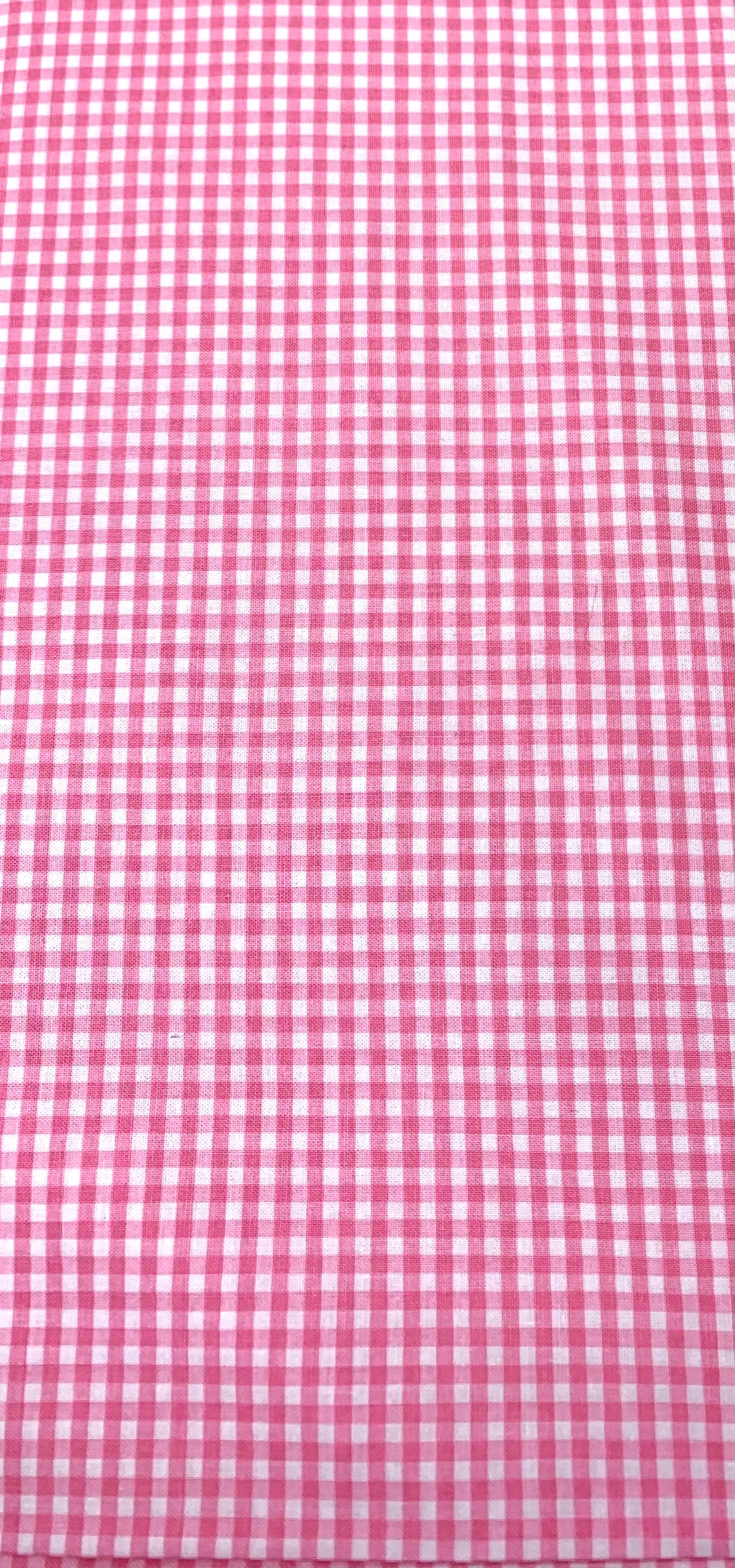 Gingham Pink Yardage, 1/8 Inch Small Gingham, Pink, Riley Blake, C440R-75 Baby Pink