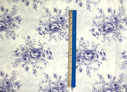 Blue White Floral yardage, Amelie, Tanya Whelan