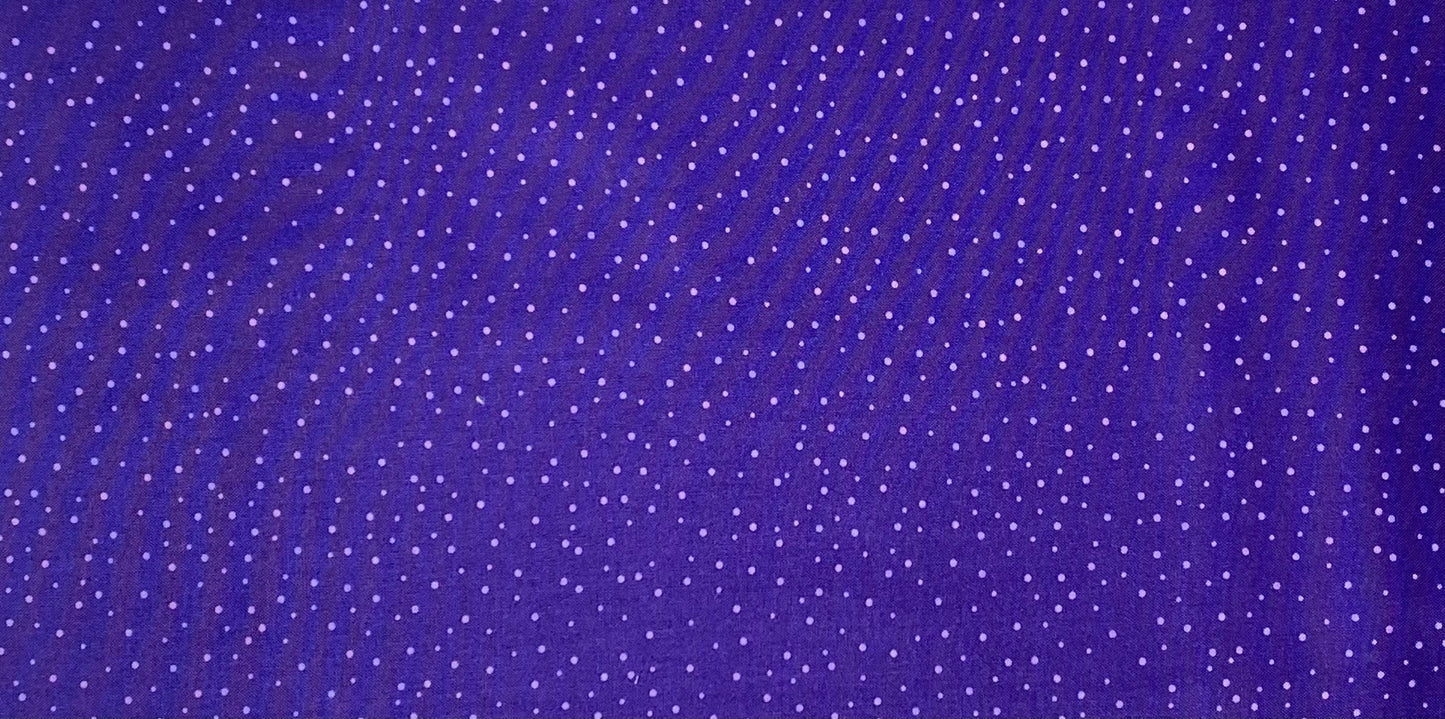 Purple Yardage, Lavender Polka Dots, Elizabeth, Purple, Robert Kaufman, Cotton Fabric Yardage