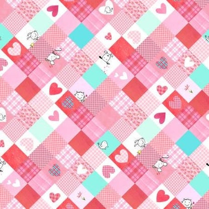 Pink Red Fabric Squares, 5 inch Stacker, Charm Pack, Valentines Day, Love is in the Air, Clothworks, Jim Ishikawa