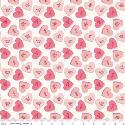 Pink Red Fabric Squares, 5 inch Stacker, Charm Pack, Valentines Day, Sugar and Spice, Riley Blake