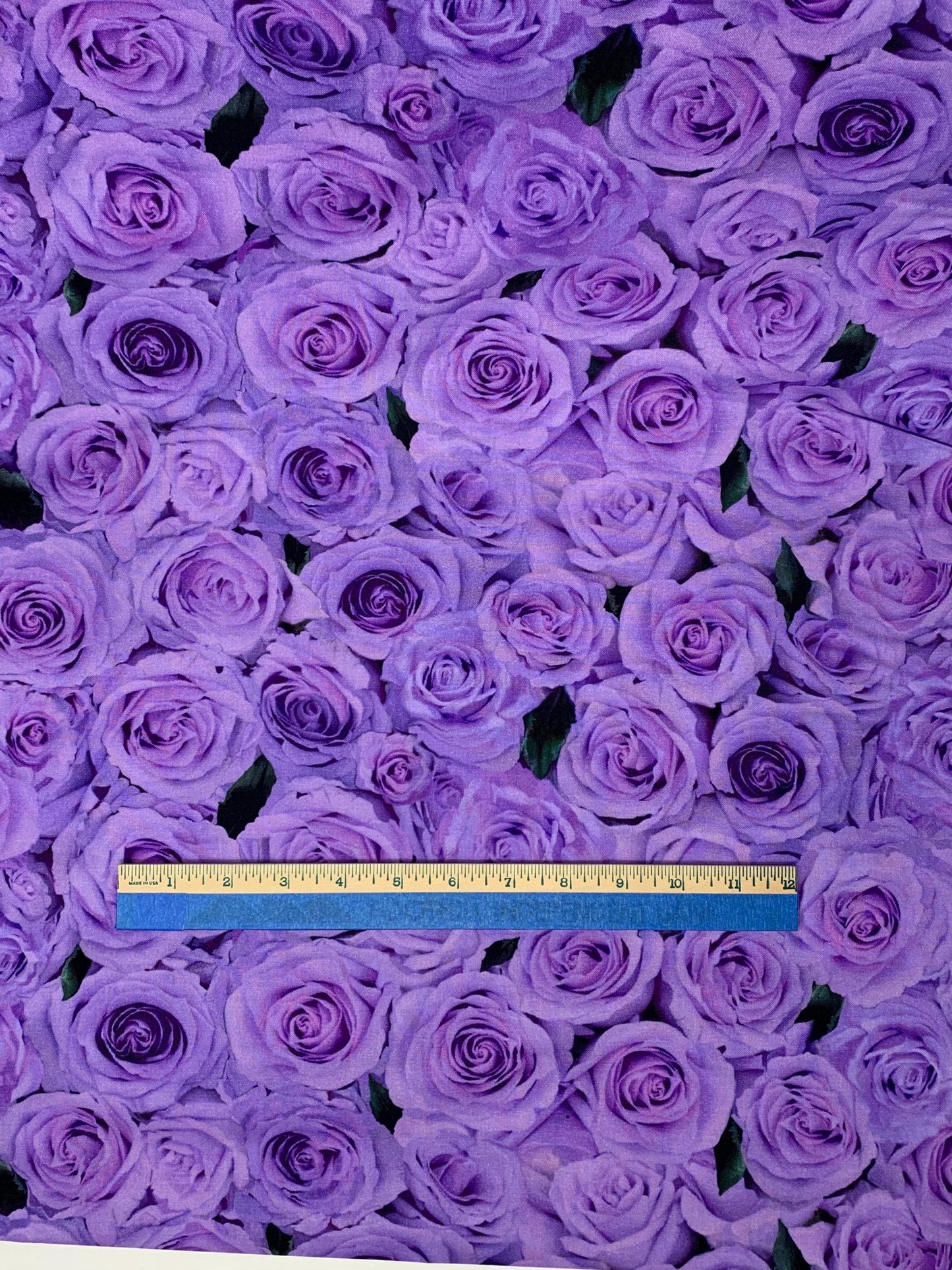 Purple Packed Roses Floral yardage, Love Letters, Blooms, Timeless Treasres