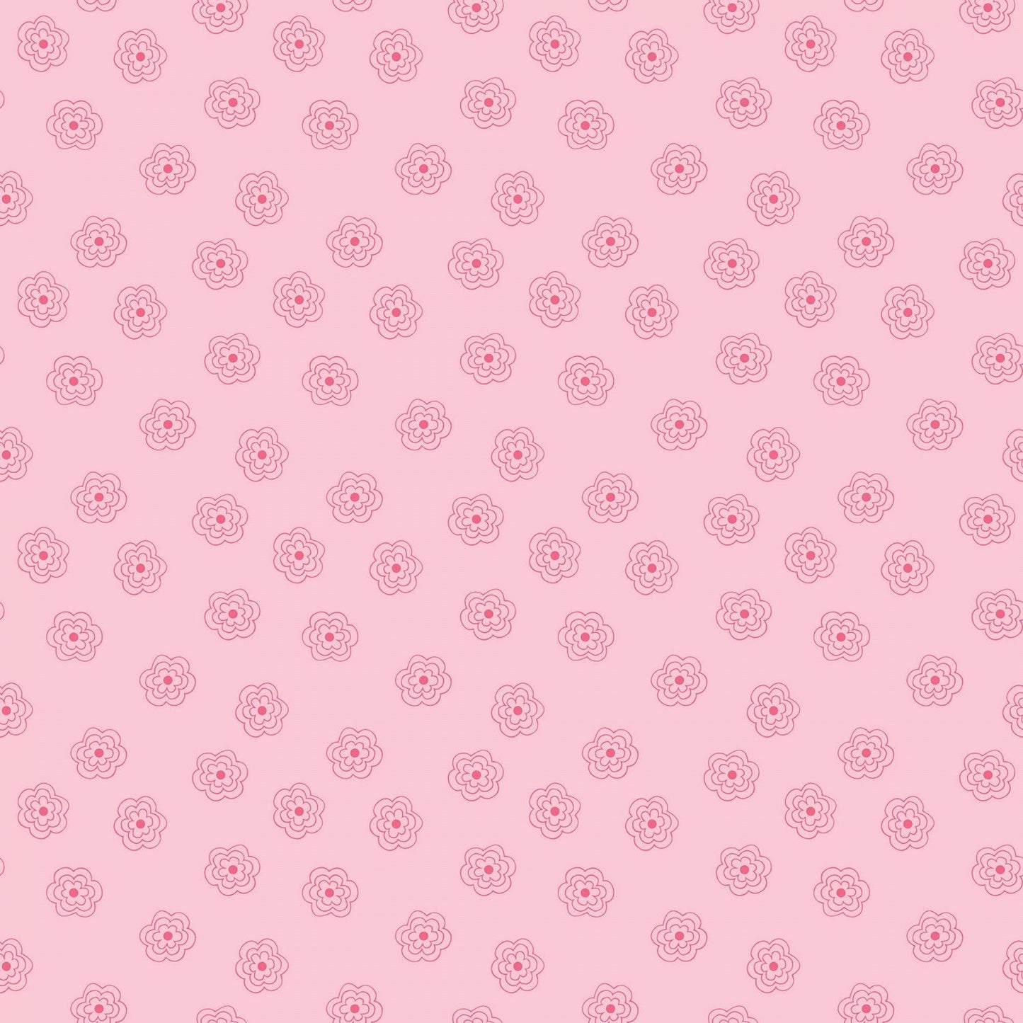 Pink Blossoms - Flowers, Bee Basics, Riley Blake, Bee in My Bonnet by Lori Holt, Cotton Fabric Yardage