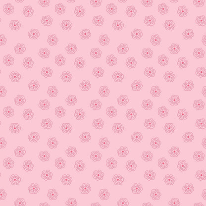 Pink Blossoms - Flowers, Bee Basics, Riley Blake, Bee in My Bonnet by Lori Holt, Cotton Fabric Yardage