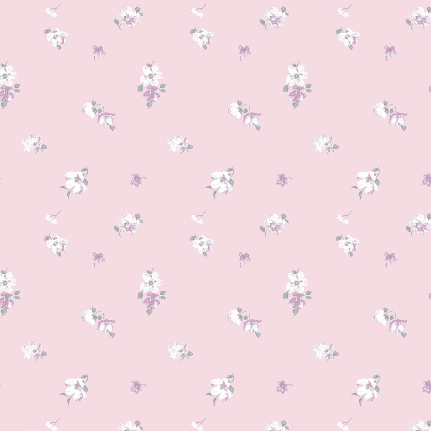 Pink Abbeville -The Grace Collection, Pink Floral Yardage, Laura Ashley, Camelot, White, Gray, Yardage