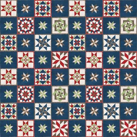 Barn Quilts - Quilt Fabric Squares, Green, Blue, Red, Charm Pack, Cows, Riley Blake, 5 inches, 42 squares