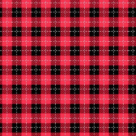 Jingle and Whisk - Christmas Fabric, Black Red, Buffalo Plaid, Kimberbell, Maywood Studio, Cotton Yardage