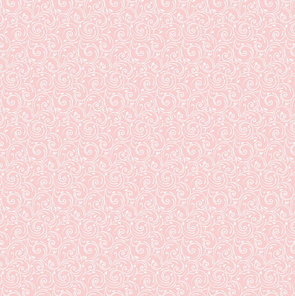 Blush, Falling in Love - Pink Swirls Yardage, Pink, White,  Riley Blake, Cotton Fabric Yardage