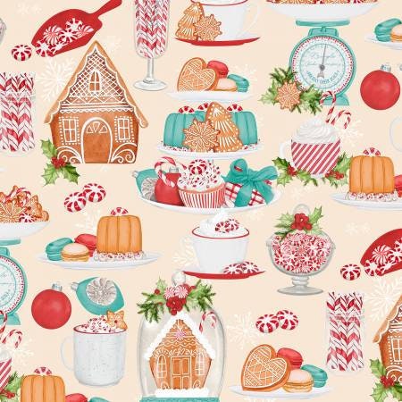 Peppermint Parlor - Christmas Fabric 2.5” Fabric Strips