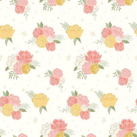 Daybreak - Floral Fat Quarter Bundle, Flowers, Pink, Blue, White, Riley Blake, 28 Pieces, Precut Quilt Fabric