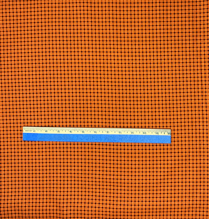 Halloween Yardage, Orange Black Mini Check, Midnight Magic