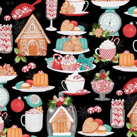 Peppermint Parlor - Christmas Fabric 2.5” Fabric Strips