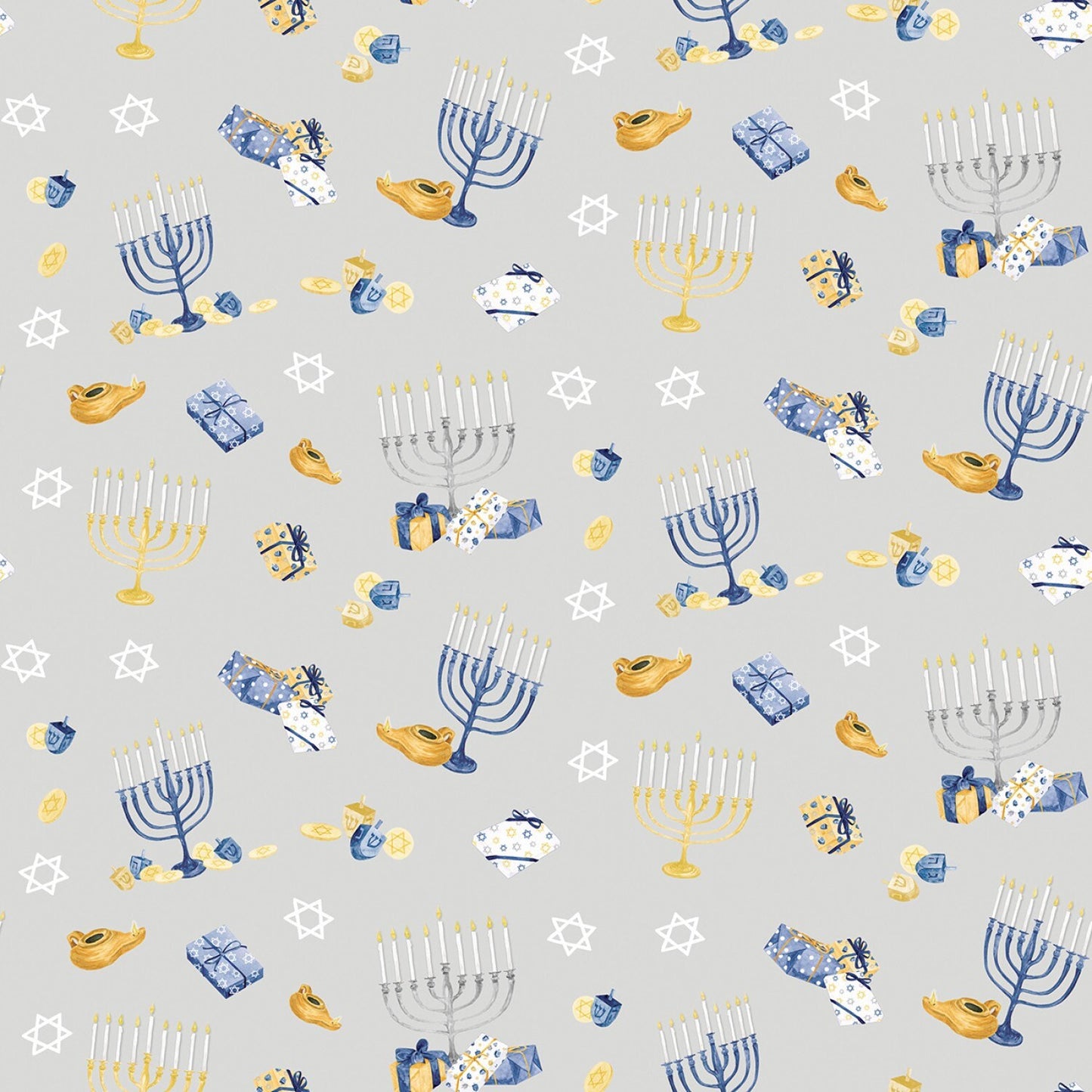 Hanukkah 5 inch Fabric Squares, Charm Pack, Hanukkah Nights, 42 Fabric Squares Total, Riley Blake