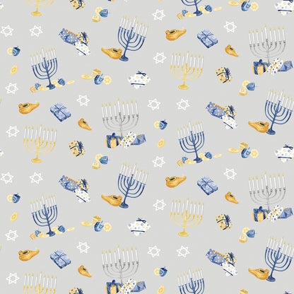 Hanukkah 5 inch Fabric Squares, Charm Pack, Hanukkah Nights, 42 Fabric Squares Total, Riley Blake