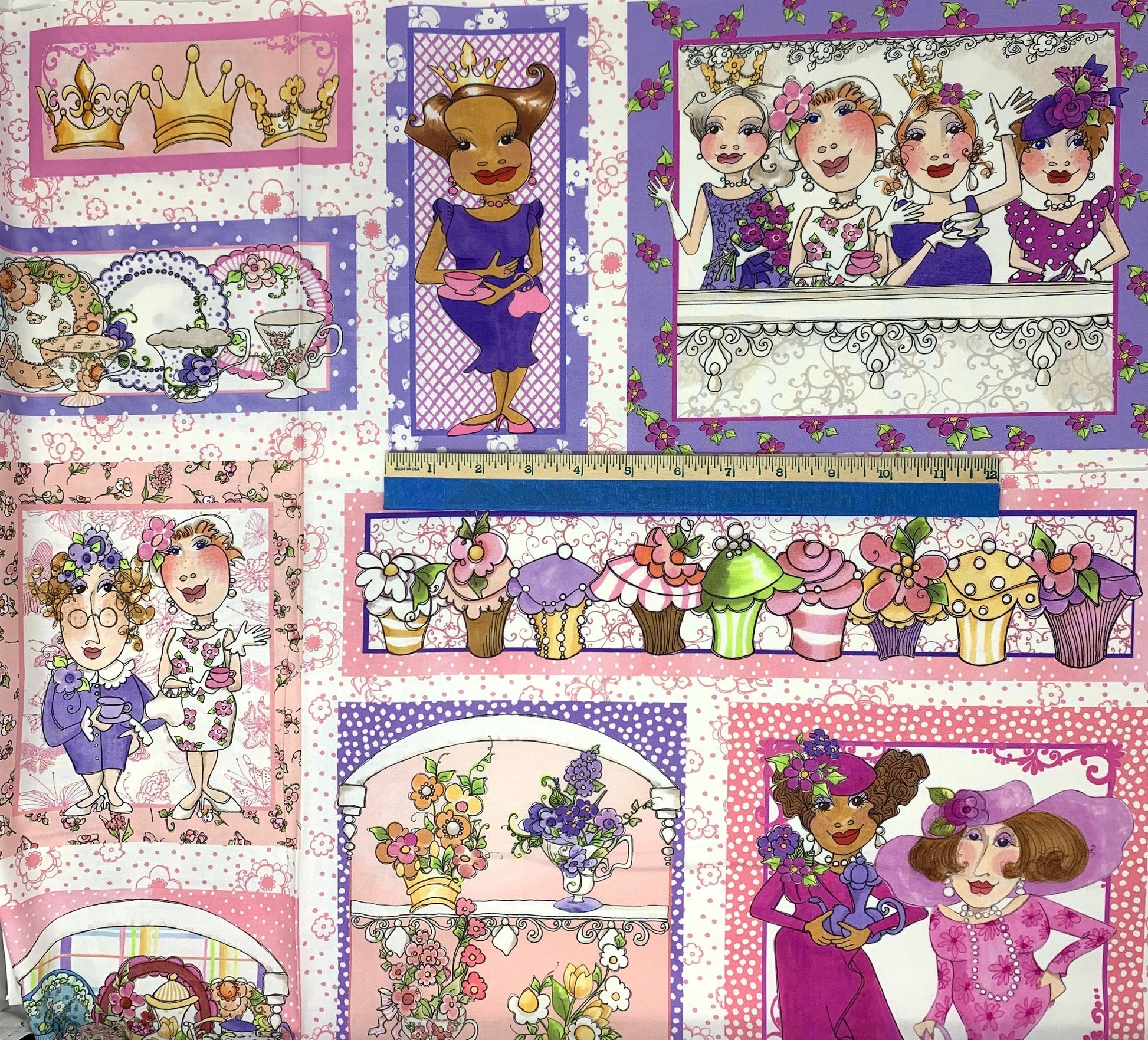 Royal Tea Fabric Panel, Tea Party, Loralei Designs, 692518