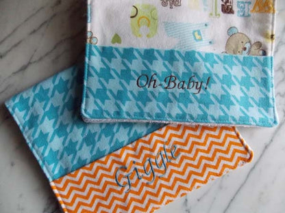 Baby Boy Burp Cloth with Pocket