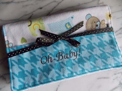 Baby Boy Burp Cloth with Pocket